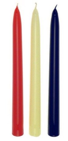 SET 3 CANDELE CONICO LACCATO